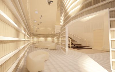 A Luminous Book Cafe